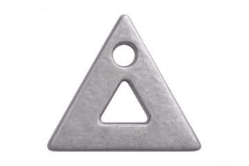 Metallic rough camping tent sign isolated on transparent background, ideal for outdoor and adventure projects