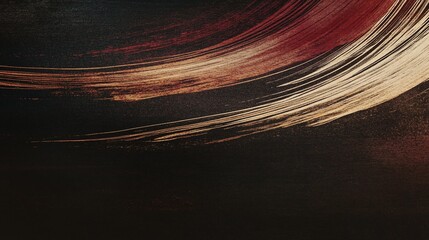 Textured dark surface with sweeping golden and crimson brushstrokes, fading downwards