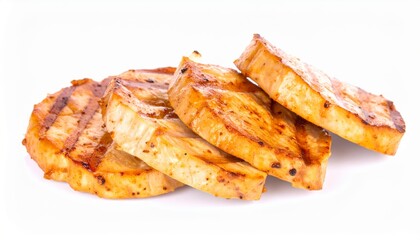 Grilled chicken fillet sliced
