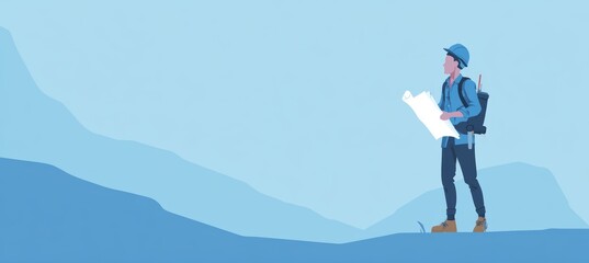 Obraz premium Engineer worker with paper document. Real estate property project. Generative AI technology.