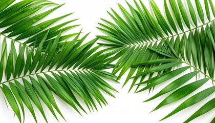 Palm Fronds, isolated on white background 