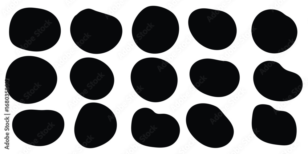 Poster blob shape organic set. fluid cooler blob shape vector for abstract design. irregular random minimal