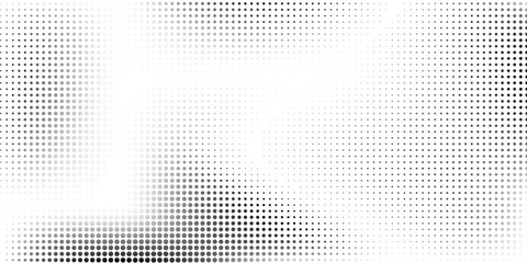 Halftone mesh gradient texture. Vanishing polka dot background. Repeating dots gradation simple