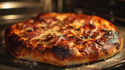 Bad Pizza. Burned Mediterranean Pizza Making at Home