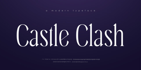 Elegant alphabet beauty logo font. Classic beautiful Modern luxury Serif Letter Minimal Fashion. Typography decoration logotype fonts, wedding, logos. vector illustration
