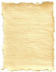 Aged, off-white parchment paper, torn edges