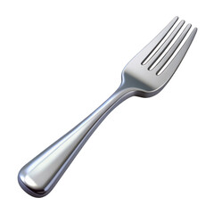 3d realistic stainless steel dinner fork