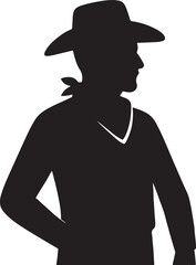 Silhouette of Mysterious Man in Hat and Suit Vintage Noir Detective Figure Secret Agent Spy Character Retro Shadow Illustration for Mystery Crime and Classic Design