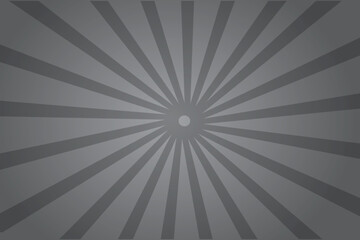 Modern Gray Abstract Sunburst Rays Vector Background.