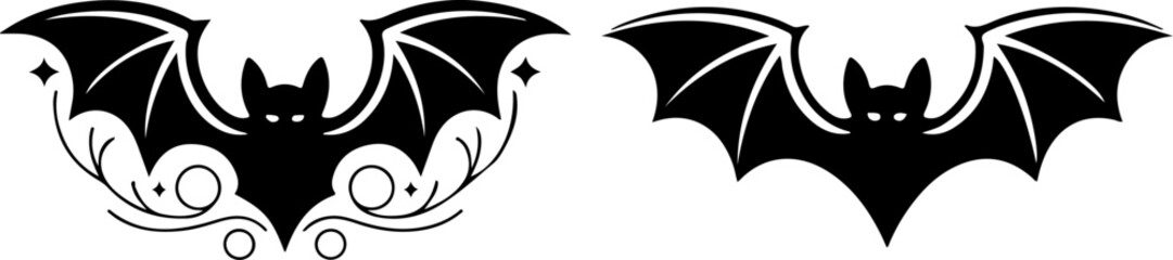 Bat Silhouette SVG Bundle &ndash; Flying Bats Vector for Halloween & Gothic Designs"