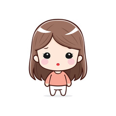 Cute cartoon illustration of a smiling child character vector art