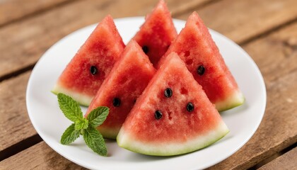Slicing fresh watermelon for summer refreshment home kitchen food photography indoor setting close-up view healthy eating
