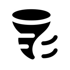 Fototapeta premium Tornado vector icon illustration of cyclone twister disaster funnel cloud weather storm danger isolated graphic