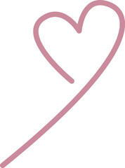 ハートのライン/hart pink line / 愛・恋・愛情・バレンタイン・クリスマス・ピンク