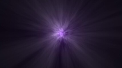 Abstract purple light burst with dark background creates a sense of cosmic energy and mystery, ideal for space and fantasy themed designs