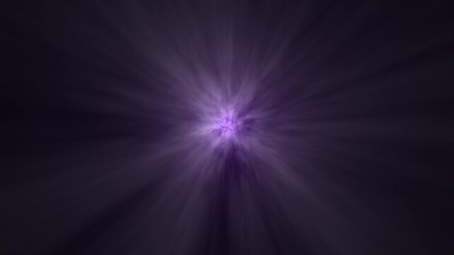 Abstract purple light burst with dark background creates a sense of cosmic energy and mystery, ideal for space and fantasy themed designs
