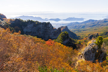 日本の風景・秋　香川県小豆島　紅葉の寒霞渓