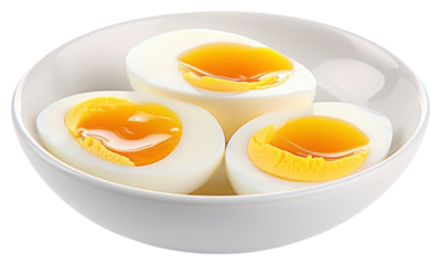 PNG Boiled eggs plate food bowl.