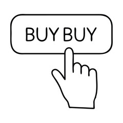 Obraz premium Order, purchase, buy and booking button flat icon 