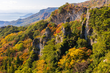 日本の風景・秋　香川県小豆島　紅葉の寒霞渓　四望頂（表十二景）