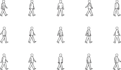 Walking Pose Stickman Illustration