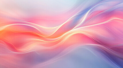 soft color smooth multicolored lines on a light blurred background delicate pastel shades