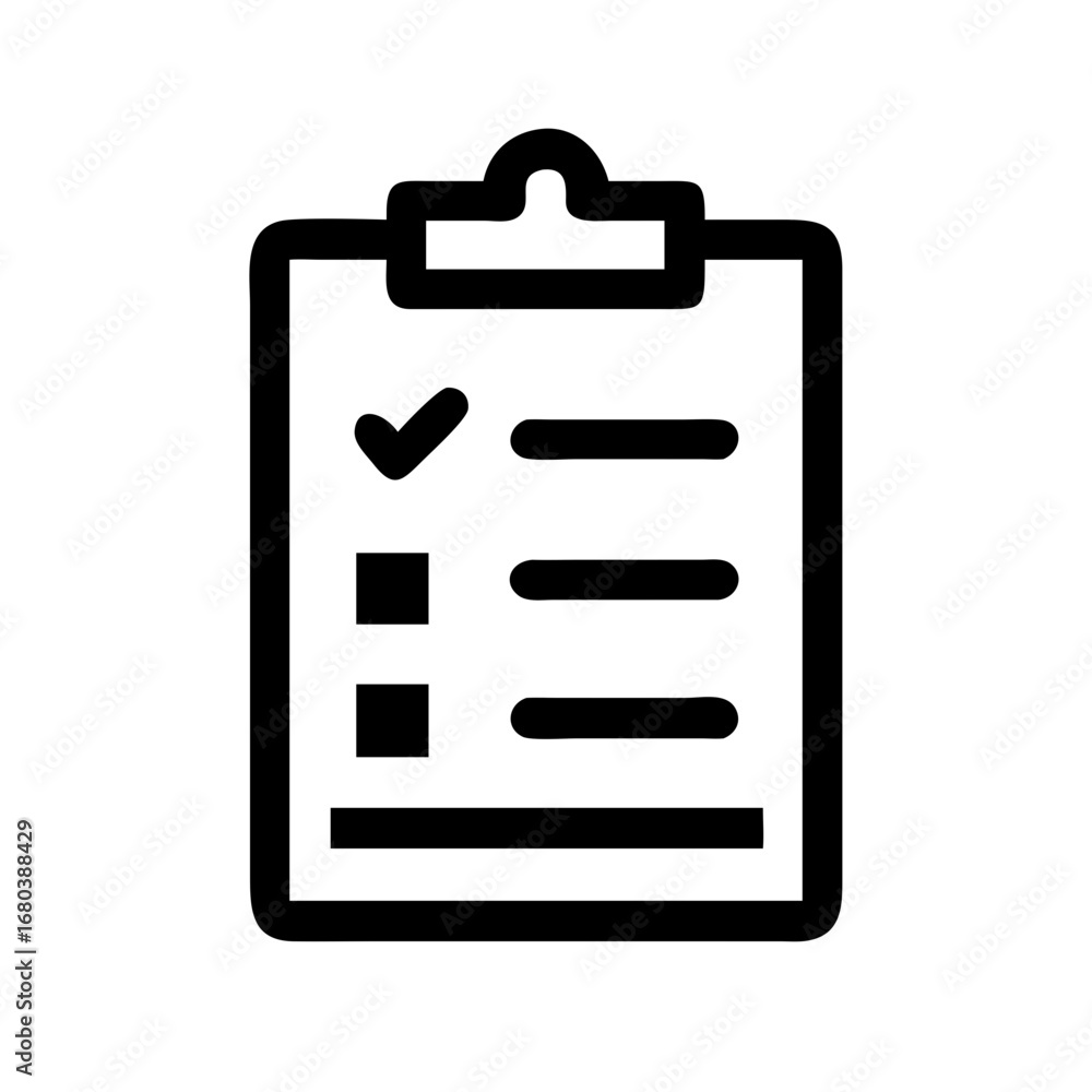 Aufkleber checklist clipboard icon vector graphic for task management and project planning and to do list desi