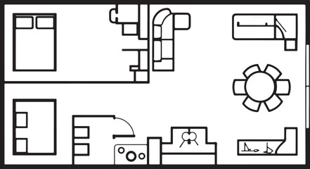 Kitchen Furniture Icon Set – Cabinet, Drawer, Storage, Cupboard, Shelf, Kitchen, Interior, Modern, Room, House, Furniture, Organization, Household, Appliance, Domestic, Cooking, Home, Vector