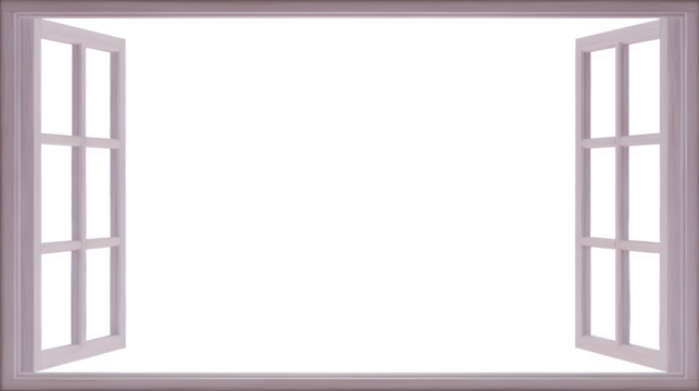 empty white window