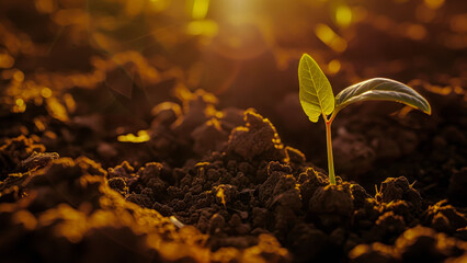 Fresh seedling growth symbolizing new beginnings and sustainability