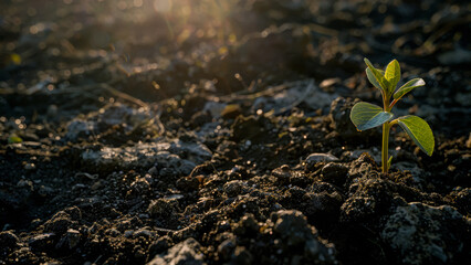 Fresh seedling growth symbolizing new beginnings and sustainability