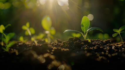 Fresh seedling growth symbolizing new beginnings and sustainability
