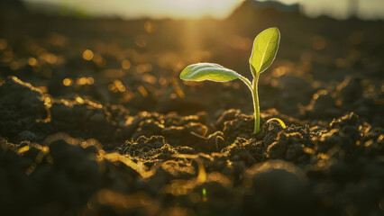 Fresh seedling growth symbolizing new beginnings and sustainability