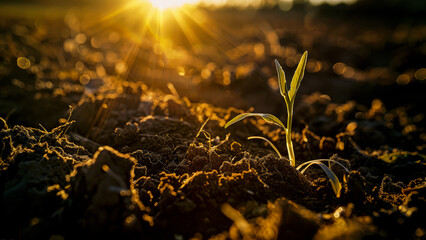 Fresh seedling growth symbolizing new beginnings and sustainability