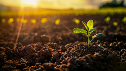 Fresh seedling growth symbolizing new beginnings and sustainability