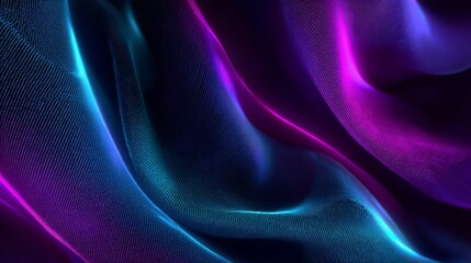 Fototapeta premium Vibrant neon aesthetic with intricate fluid-like osmotic flows,
