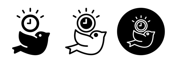 Early Bird Icon Collection � Glyph & Mixed Style