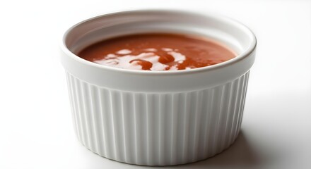 Tomato Sauce in White Ceramic Ramekin | Culinary Condiment for Restaurant Menus, Food Blogs, and Recipe Photography