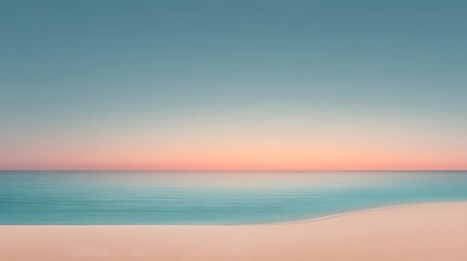 Fototapeta premium Minimalist seashore landscape calm water and soft