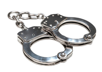 Metal handcuffs with chain