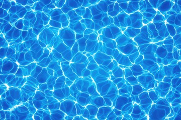 Abstract blue water surface texture with light reflections