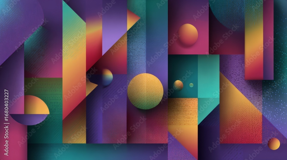 Poster abstract geometric vector background featuring modern shapes and symmetrical patterns in a minimalis