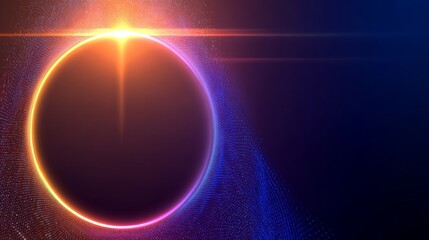 A dramatic solar eclipse during totality,