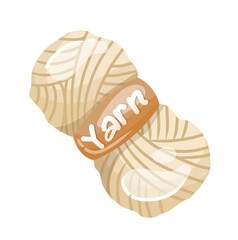 Knitting Wool Yarn Illustration Isolated on White Background