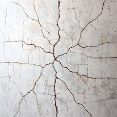 Obraz premium Detailed View of Cracked White Wall with Brown Veins and Texture