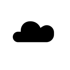 Cloud line art icon symbol cloud web storage Cloud Technology Rounded Line Icon