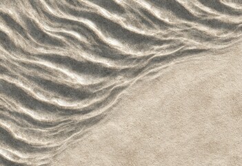Sandy ripples on beige beach