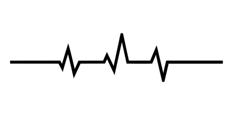 heartbeat pulse line,ECG Line black silhouette vector