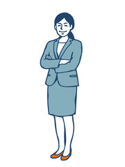 Fototapeta premium Confident Businesswoman Standing with Arms Crossed