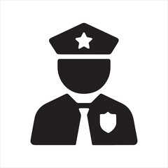 Police Officer Icon – Minimal Vector Law Enforcement and Public Safety Symbol